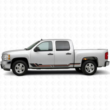 Parallel Accent Door & Rocker Panel Vinyl Stripes for Chevrolet Silverado 1500 GMT900 2007-2013_2