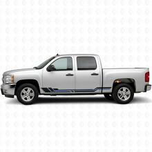 Parallel Accent Door & Rocker Panel Vinyl Stripes for Chevrolet Silverado 1500 GMT900 2007-2013_3