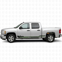 Parallel Accent Door & Rocker Panel Vinyl Stripes for Chevrolet Silverado 1500 GMT900 2007-2013_4