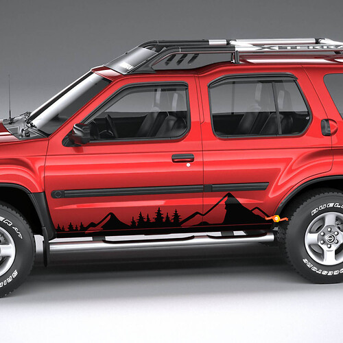 Side Mountains Nissan Xterra Graphics Vinyl Stickers Decals 1