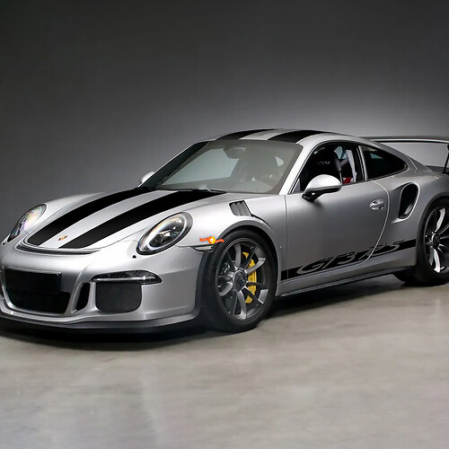 Porsche 911 GT3RS GT3 RS Side stripes and Hood Roof decals stickers