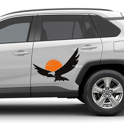 Eagle Sunset Door Side Vinyl Decal Kit for Toyota RAV4