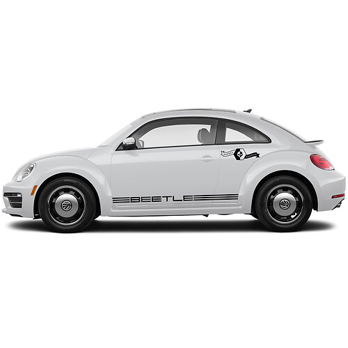 Volkswagen Beetle Side Doors Rocker Panel Vinyl Stripes Decals Stickers 8