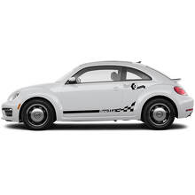Side Doors Rocker Panel Vinyl Stripes Decals Stickers Graphics For Volkswagen Beetle  2