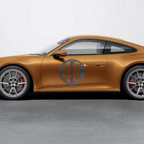 46 Le Mans Centenaire Style Door Vinyl Decal for Porsche 992 911 Carrera 4 GTS