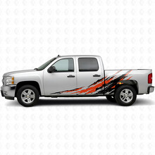 Distressed Splash Door & Bedside Vinyl Stripes for Chevrolet Silverado 1500 GMT900 2007-2013_2