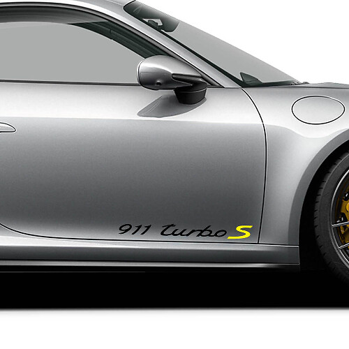 Porsche Stickers Porsche 911 Turbo S Signature Side Decal Sticker  2