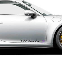 Porsche Stickers Porsche 911 Turbo S Signature Side Decal Sticker  2 2