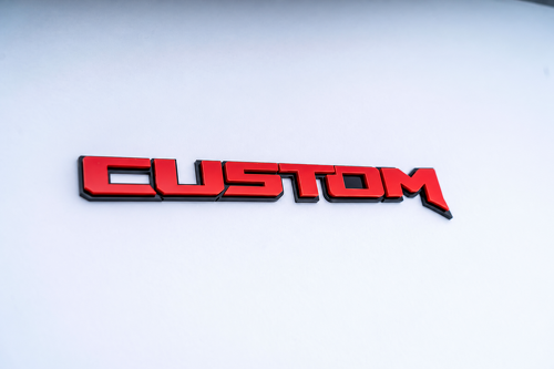 Raptor Style Custom Raised Lettering 3D Fender Tailgate Badge