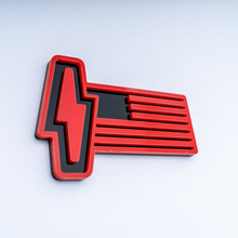 Ford 150 Lightning US Flag 3D Badge - Custom Fender Badges Emblem Red and Black 3