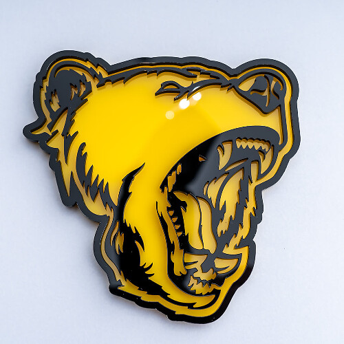 Bear Grizzly 3D Badge Fender Tailgate Badges Emblem