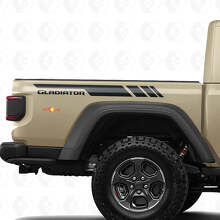 Branded Rear Side Stripes Vinyl Decal Kit for Jeep Gladiator _2