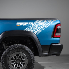 Dinosaur Skin Style Hood and Rear Side Vinyl Decal Kit for Dodge Ram_3