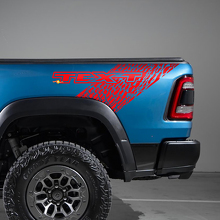 Dinosaur Skin Style Hood and Rear Side Vinyl Decal Kit for Dodge Ram_5