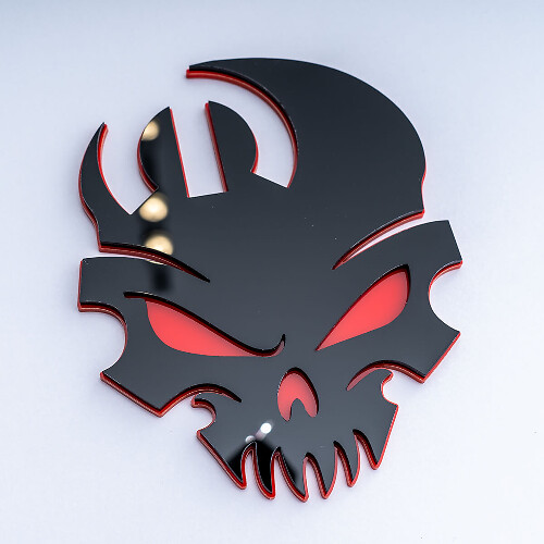 Skull 3D Badge Fender Tailgate Badges Emblem