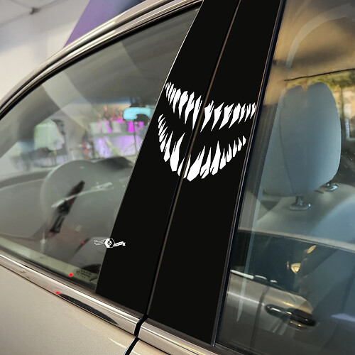 Venom Smile Pillar Doors Car Decal Vinyl Sticker Wrap