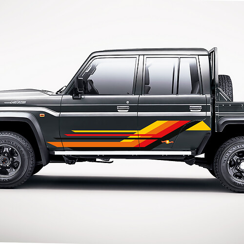 Universal Toyota Retro Side Classic Stripes Decal Kit decal Stickers 4