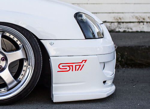 2x STI Tecnica International Motorsports Racing Vinyl Sticker Decal for Subaru Impreza BRZ WRX Legacy