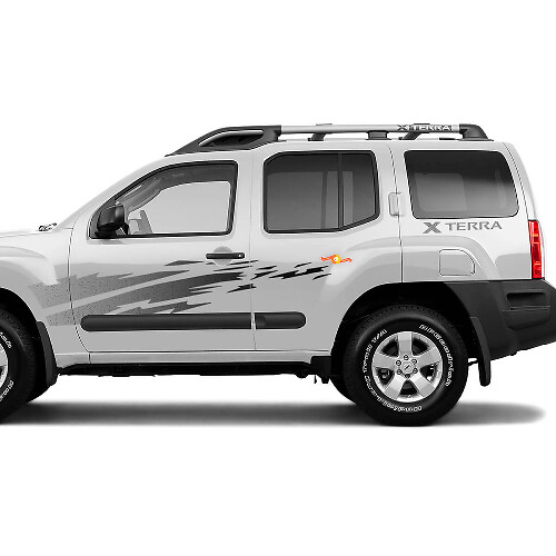 Side Nissan Xterra Splash Gradient Graphics Vinyl Stickers Decals