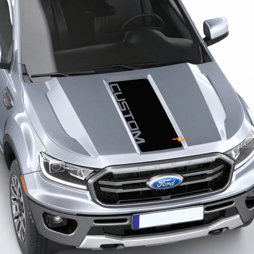 CUSTOM Edge Letter Center Hood Panel Hood Vinyl Decal Sticker for Ford Ranger
