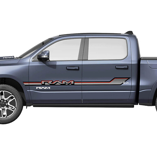 Side Doors Stripes for Dodge RAM 1500 REV Vinyl Decals Stickers Graphics 1