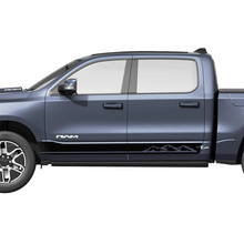 Side Rocker Panel Stripes Mountains for Dodge RAM 1500 REV Vinyl Decals Stickers Graphics 2
