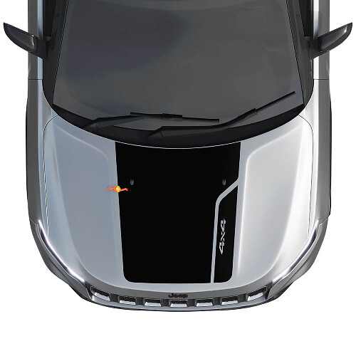 Hood Graphics Vinyl Decal Sticker Accent for Jeep Compass