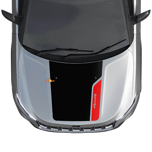 Hood Graphics Vinyl Decal Sticker Accent 2 for Jeep Compass