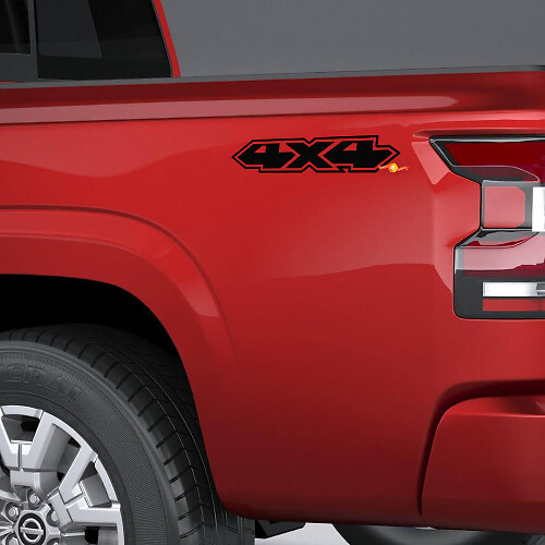 4x4 Decal for Side Bedside Nissan Frontier Sticker Graphic 