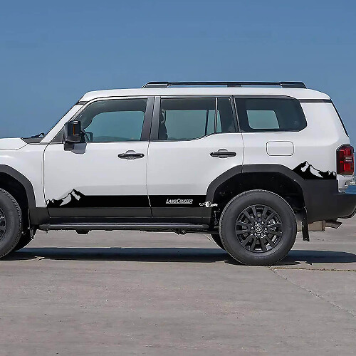 Mountains Side Rocker Panel Decals Vinyl Graphic Decals For Toyota Land Cruiser 