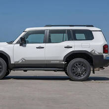 Mountains Side Rocker Panel Decals Vinyl Graphic Decals For Toyota Land Cruiser  2