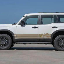 Mountains Side Rocker Panel Stripes Decals Vinyl Graphic Decals For Toyota Land Cruiser  3