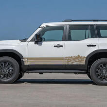 Toyota Land Cruiser Side Rocker Panel Mountains Stripes Decals Vinyl Graphic Decals 2 3