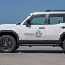 Mountains Logo Doors Decals Vinyl Stickers Graphic For Toyota Land Cruiser  3