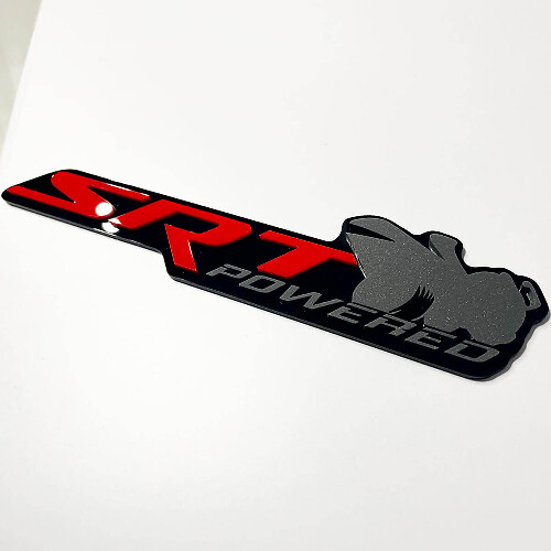 Powered by SRT Scat Pack Bee Style 3D Badge for Dodge Charger Challenger 