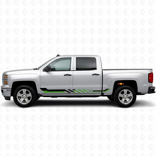 Checkered Racing Door & Rocker Panel Vinyl Stripes for Chevrolet Silverado 1500 K2XX 2014-2019_4