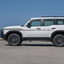 Side Doors Accent Checkered Stripes Decals Vinyl Stickers Graphic For Toyota Land Cruiser  2