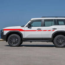 Side Doors Accent Checkered Stripes Decals Vinyl Stickers Graphic For Toyota Land Cruiser  3