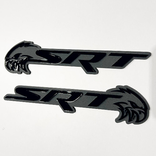 Trackhawk 3D Badge Black vs Grey Fender Badges Emblem 2