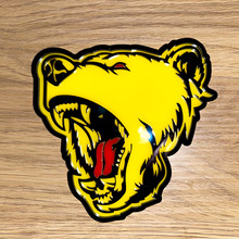 Bear Grizzly red tongue 3D Badge Fender Tailgate Badges Emblem 2