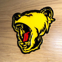 Bear Grizzly red tongue 3D Badge Fender Tailgate Badges Emblem 3