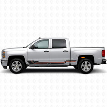 Parallel Accent Door & Rocker Panel Vinyl Stripes for Chevrolet Silverado 1500 K2XX 2014-2019_2