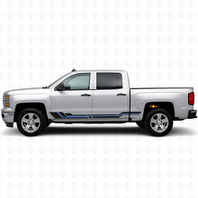 Parallel Accent Door & Rocker Panel Vinyl Stripes for Chevrolet Silverado 1500 K2XX 2014-2019_3