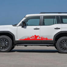 Toyota Land Cruiser Side Doors Mountains Trees Landscape Style Decals Vinyl Stickers Graphic 2