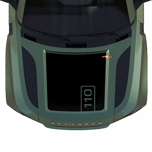 Blackout Hood Vinyl Decal for Land Rover Defender 110