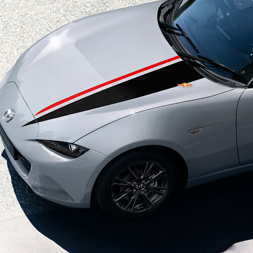 Mazda MX-5 Miata Hood Stripe Decal Sticker - Custom Vinyl Sticker