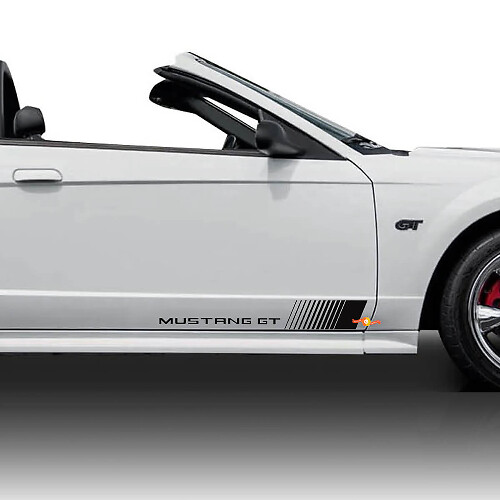 Side Rocker Stripes Vinyl Decals Stickers Graphics for Ford Mustang GT
