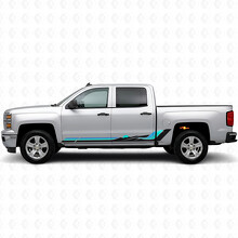 Retro Mountain Wave Door & Rocker Panel Vinyl Stripes for Chevrolet Silverado 1500 K2XX 2014-2019_2