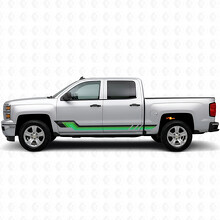 Retro Parallel Door & Rocker Panel Vinyl Stripes for Chevrolet Silverado 1500 K2XX 2014-2019_3