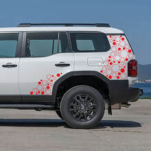Honeycomb Side and Rear Quarter Vinyl Decals for Toyota Land Cruiser 2024 _2